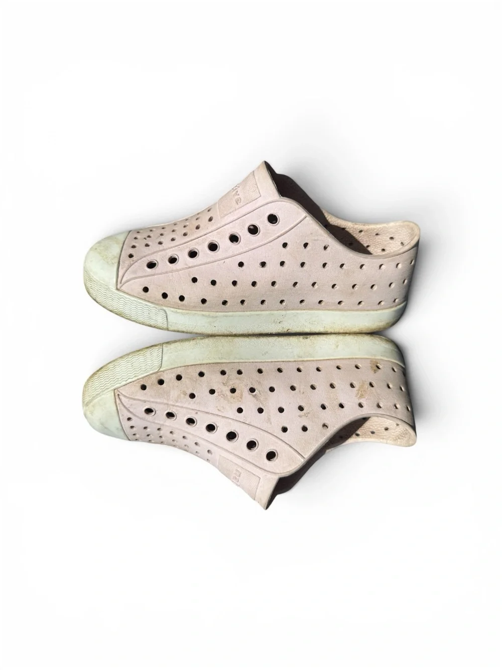 Native light pink slip ons size 1